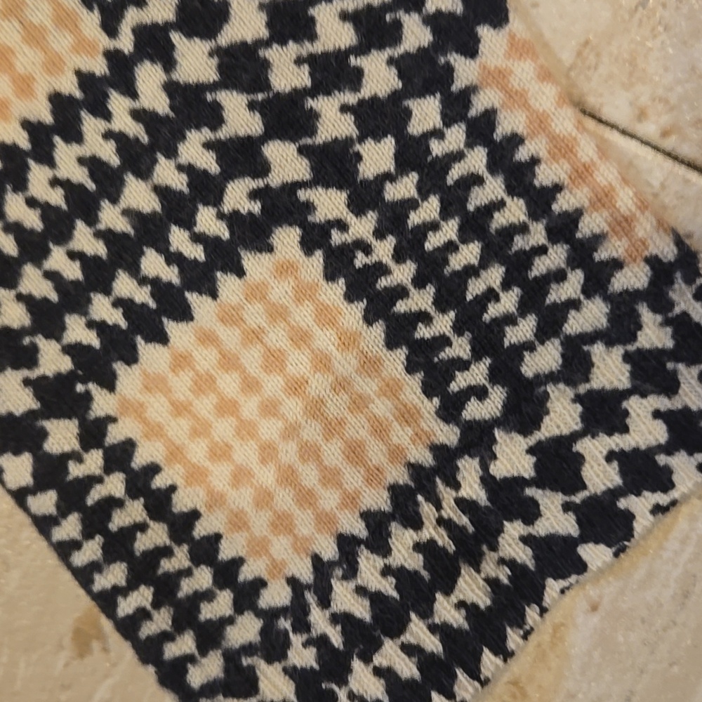 Talbots Tan/Black Patterned Lightweight Pure Meri… - image 3